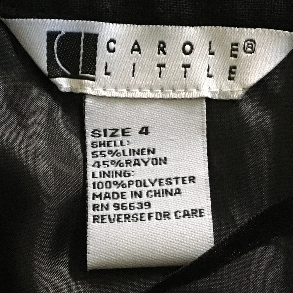Carole Little vintage size 4 skirt fully lined black - Picture 4 of 5